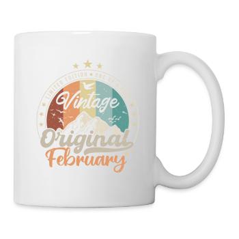 Né en Février Cadeau D'anniversaire - Mug blanc - blanc - Droite