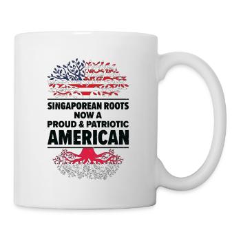 Geboren in Singapur Singapur Amerikaner USA - Tasse - Weiß - Rechts