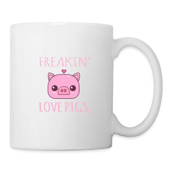 i just freakin love pigs - Mug - white - Right