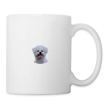 Vorsicht vor dem Herrchen - Bichon Frisé harmlos - Tasse - Weiß - Rechts