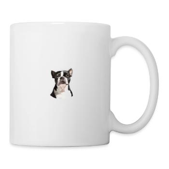 Vorsicht vor dem Herrchen - Boston Terrier - Tasse - Weiß - Rechts