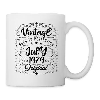 Jahrgang Geboren im Juli 1979 Jubiläum Juli - Tasse - Weiß - Rechts
