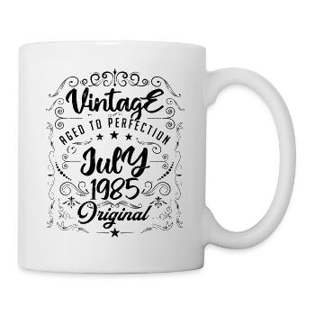 Jahrgang Geboren im Juli 1985 Jubiläum Juli - Tasse - Weiß - Rechts