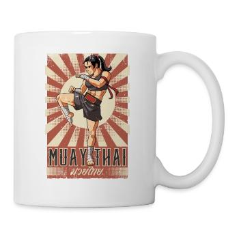 Muay Thai - Tasse - Weiß - Rechts