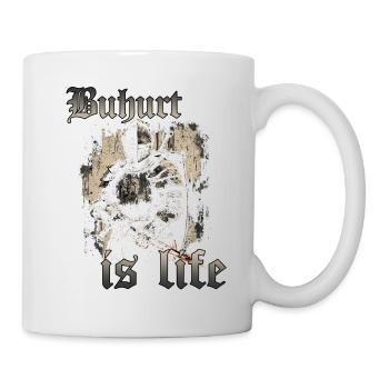 Buhurt est la vie chevalier tournoi joute HEMA guerrier - Mug blanc - blanc - Droite