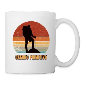 Camino Primitivo Jakobsweg Santiago de Compostela - Tasse - Weiß - Rechts