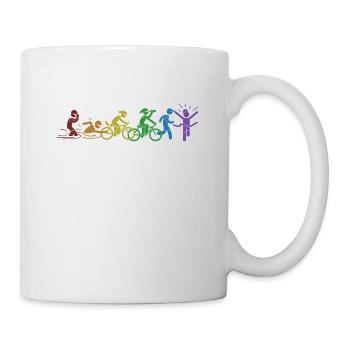 Triathlon LGBT Rainbow Triathlon Bike Triathlete - Mug - white - Right