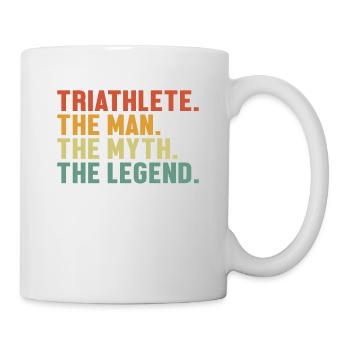 Triathlète Homme Mythe Légende Entraînement Vélo de Triathlon - Mug blanc - blanc - Droite