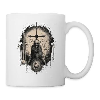 Gothic Witchcraft Ritual Darkness Skelett Skull - Tasse - Weiß - Rechts