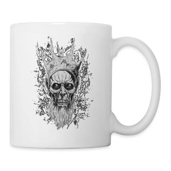Gothic Line King Throne Horror Skull Horror Dark - Mug - white - Right