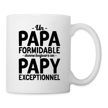 Papa formidable, papy exceptionnel - Mug blanc - blanc - Droite