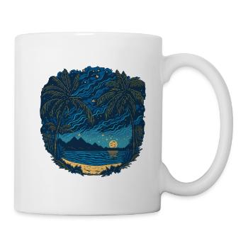 Tropische Beatch-Sternennacht - Tasse - Weiß - Rechts