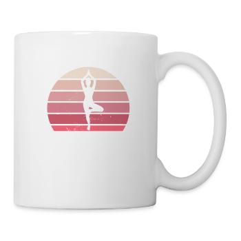 Ich mache Yoga, um die verrückte Meditation abzubrennen - Tasse - Weiß - Rechts