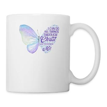 Philippians 4 13 Christian Bible Scripture Verse - Mug - white - Right
