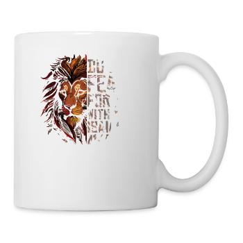 Christliche religiöse Bibel Schriften Sprüche Löwe - Tasse - Weiß - Rechts