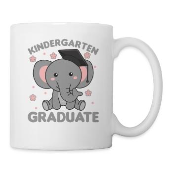 Kids Kindergarten graduate Elefant Graduation - Tasse - Weiß - Rechts