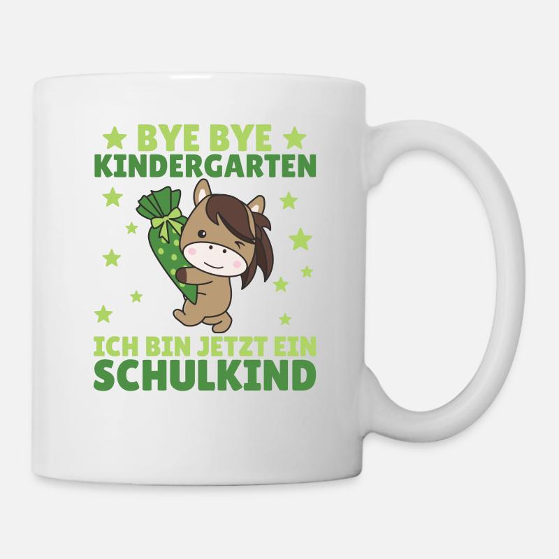 bye bye Kindergarten ich bin jetzt ein Schulkind - Tasse - Weiß