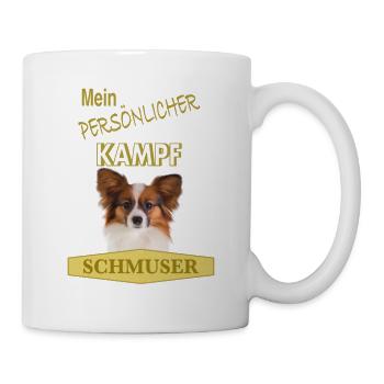 Persönlicher Kampfschmuser - Papillon - Tasse - Weiß - Rechts