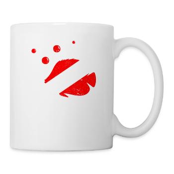 Tauchen Fisch Taucher unten Flagge niedlich Tauch - Tasse - Weiß - Rechts