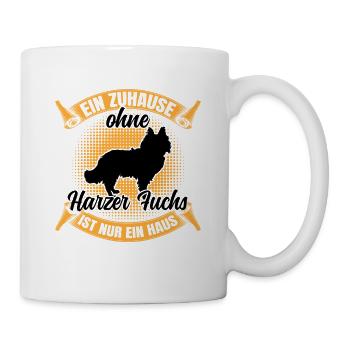 Ohne Harzer Fuchs nur ein Haus Hütefuchs - Tasse - Weiß - Rechts