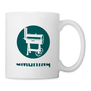 Stand Back Grandpa fume Smoker BBQ Grilling - Mug blanc - blanc - Droite
