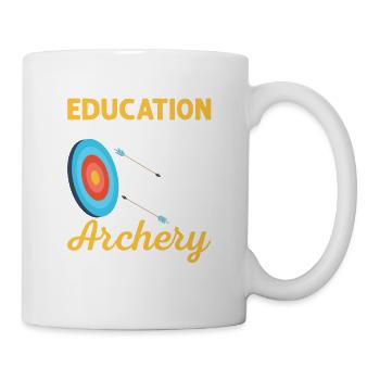 Education Is Important But Archery Is Importanter - Tasse - Weiß - Rechts