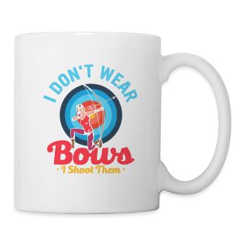 I Don't Wear Bows I Shoot Them Archery Girl Target - Tasse - Weiß - Rechts