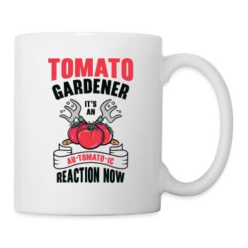 Tomato Gardening Lover Lustiger Gärtner - Tasse - Weiß - Rechts