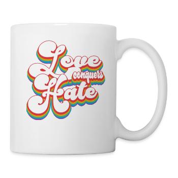 Love Conquers Hate - Pride Month LGBTQ - Mug - white - Right
