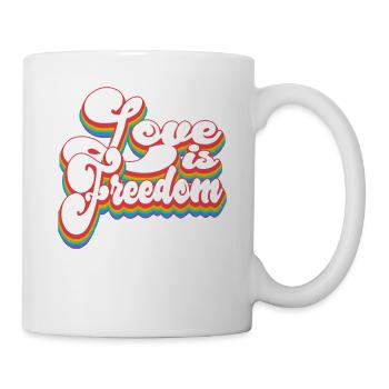 Love Is Freedom - Pride Month LGBTQ - Mug - white - Right