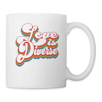 L’amour est diversifié - Mois de la fierté LGBTQ - Mug blanc - blanc - Droite