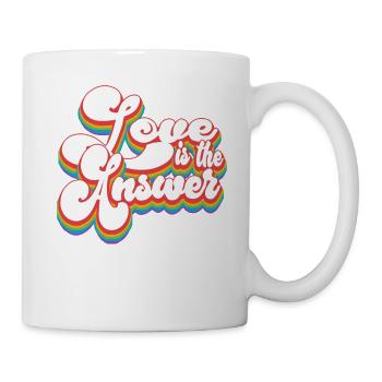 La réponse est l’amour - Mois de la fierté LGBTQ - Mug blanc - blanc - Droite