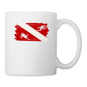 Diving Flag Funny Diving Lovers Ocean - Mug - white - Right