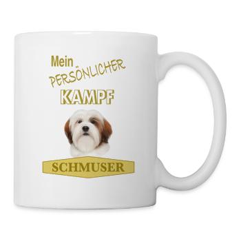 Persönlicher Kampfschmuser - Lhasa Apso - Tasse - Weiß - Rechts