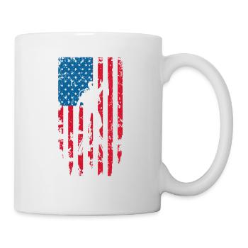 Tauchen Amerikanische Flagge Diver Down Tauchen US - Tasse - Weiß - Rechts