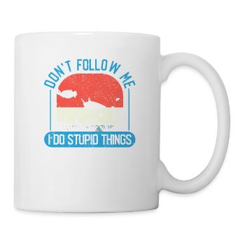 Ne me suis pas, je fais des choses stupides Tauchen Tauchen - Mug blanc - blanc - Droite