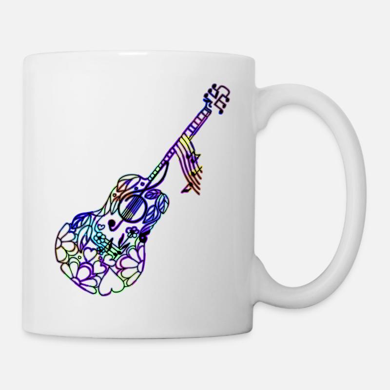 Gitarre - Tasse - Weiß