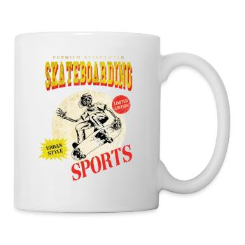 Skateboarding Skate Skater Skateboard Sk8 Skeleton - Mug - white - Right