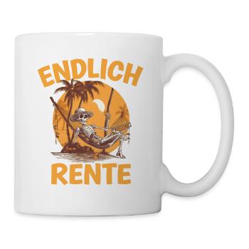 Endlilch Rente Palmen Hängematte Strand Sarkasmus - Tasse - Weiß - Rechts