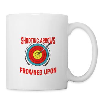 I Shoot Targets Because Shooting Arrows Archer Arc - Mug - white - Right