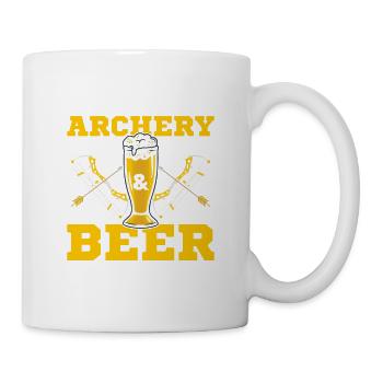 If It Involves Archery & Beer Count Me In Bow Targ - Mug - white - Right