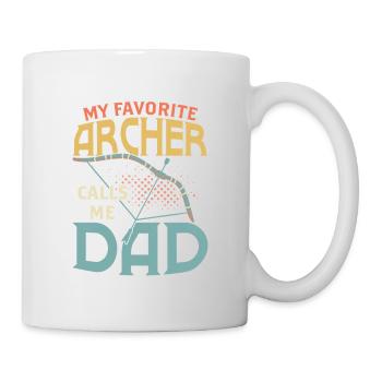 My Favorite Archer Calls Me Dad Archery Target Bow - Tasse - Weiß - Rechts
