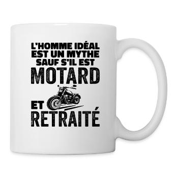 Motard Retraité L'Homme Idéal Cadeau Moto Humour - Mug blanc - blanc - Droite