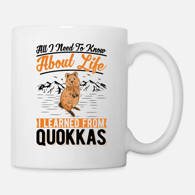 Quokka Gift Kangourou à queue courte - Mug blanc - blanc