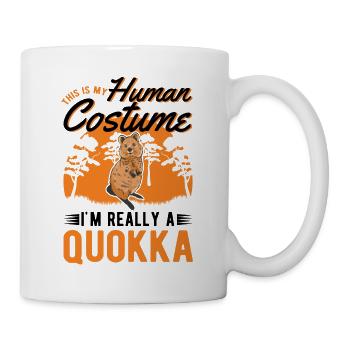 Quokka Halloween Kangourou à queue courte - Mug blanc - blanc - Droite