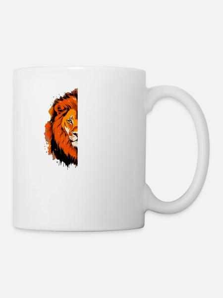 Christliche religiöse Bibelverse Sprüche Löwenangst - Tasse - Weiß