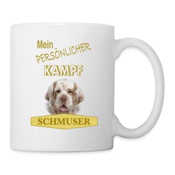 Mein Persönlicher Kampfschmuser - Clumber Spaniel - Tasse - Weiß - Rechts