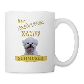 Mein persönlicher Kampfschmuser - Bichon Frisé - Tasse - Weiß - Rechts