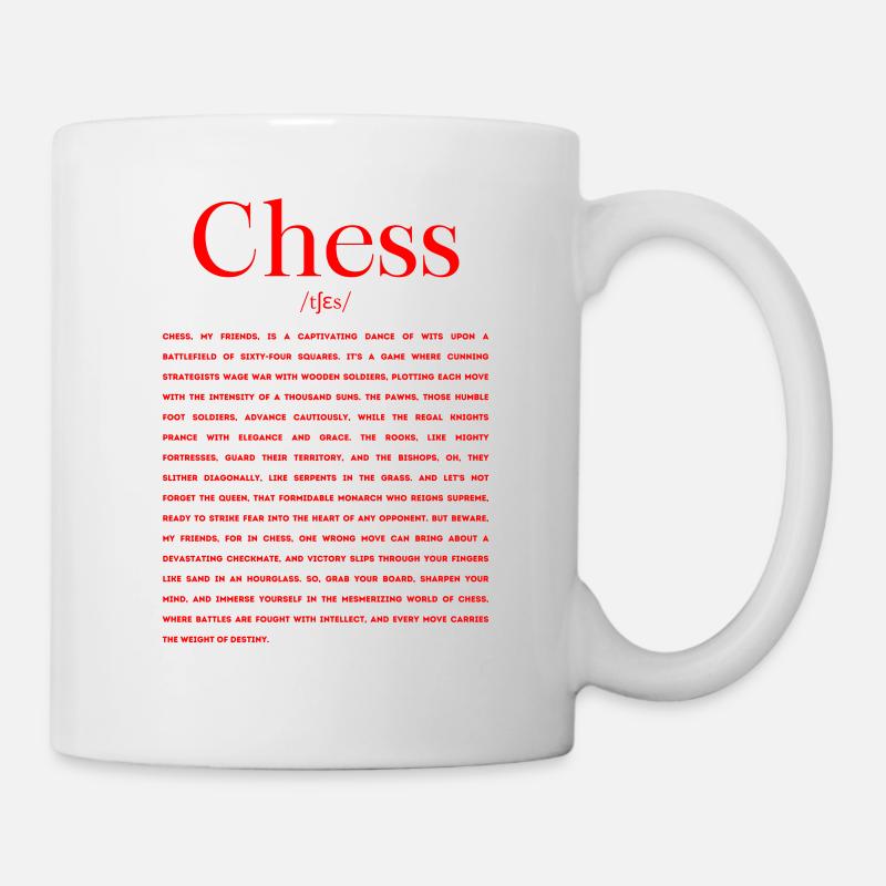Schach Definition - Tasse - Weiß