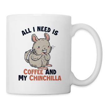 Coffee and my Chinchilla Longtail Longhair - Mug - white - Right